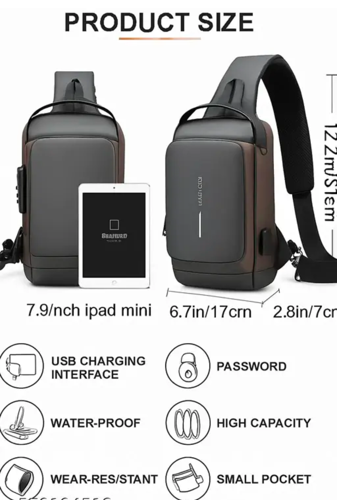 Modern Anti-Theft Backpack with USB – Dual Tone Design