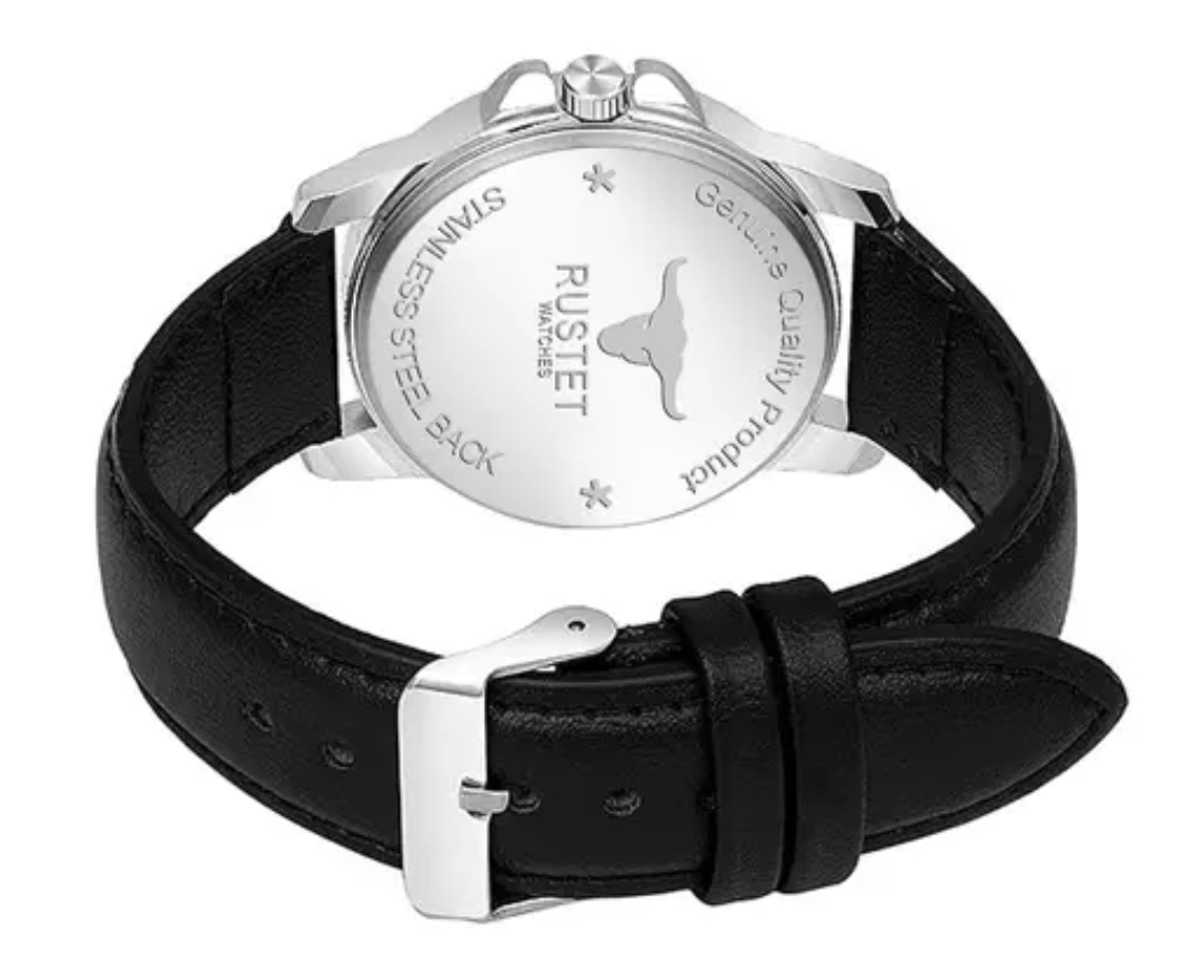 Rustet Analog Watch – Classic Style with Leather Strap