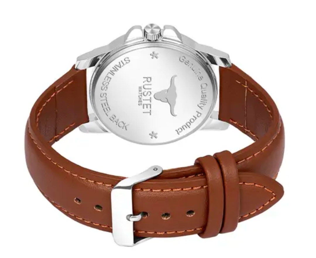 Rustet Analog Watch – Classic Style with Leather Strap